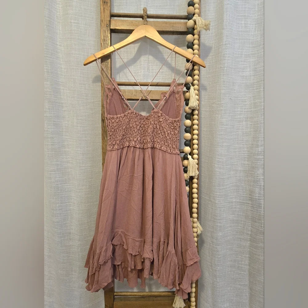 Free People Dusty Rose Mini Dress